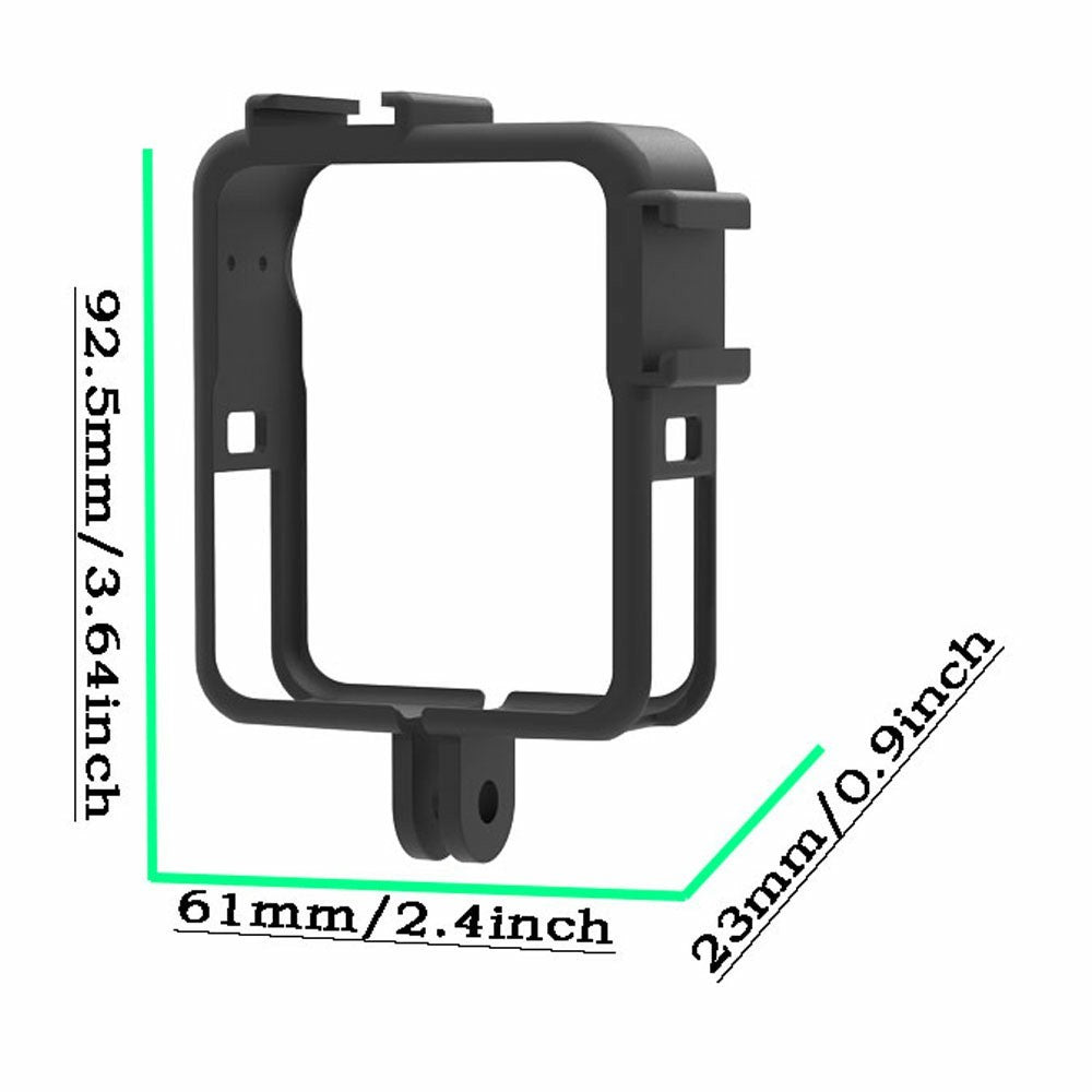 For DJI Osmo Nano Protective Case Plastic Action Camera Frame with 1 / 4 Adapter Mount