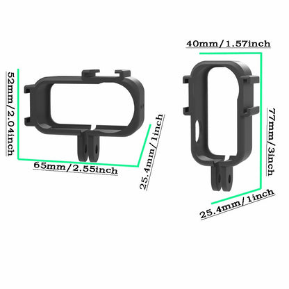 2Pcs / Set Horizontal  /  Vertical Shooting Case for DJI Osmo Nano Thumb Camera Protective Frame with 1 / 4 Adapter Mount