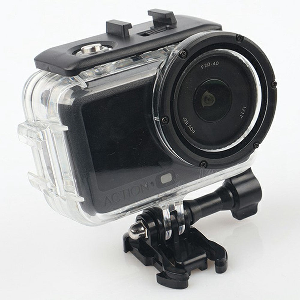 For DJI Osmo Action 6 Waterproof Case 60m Diving Action Camera Protective Shell with HD Tempered Glass Lens