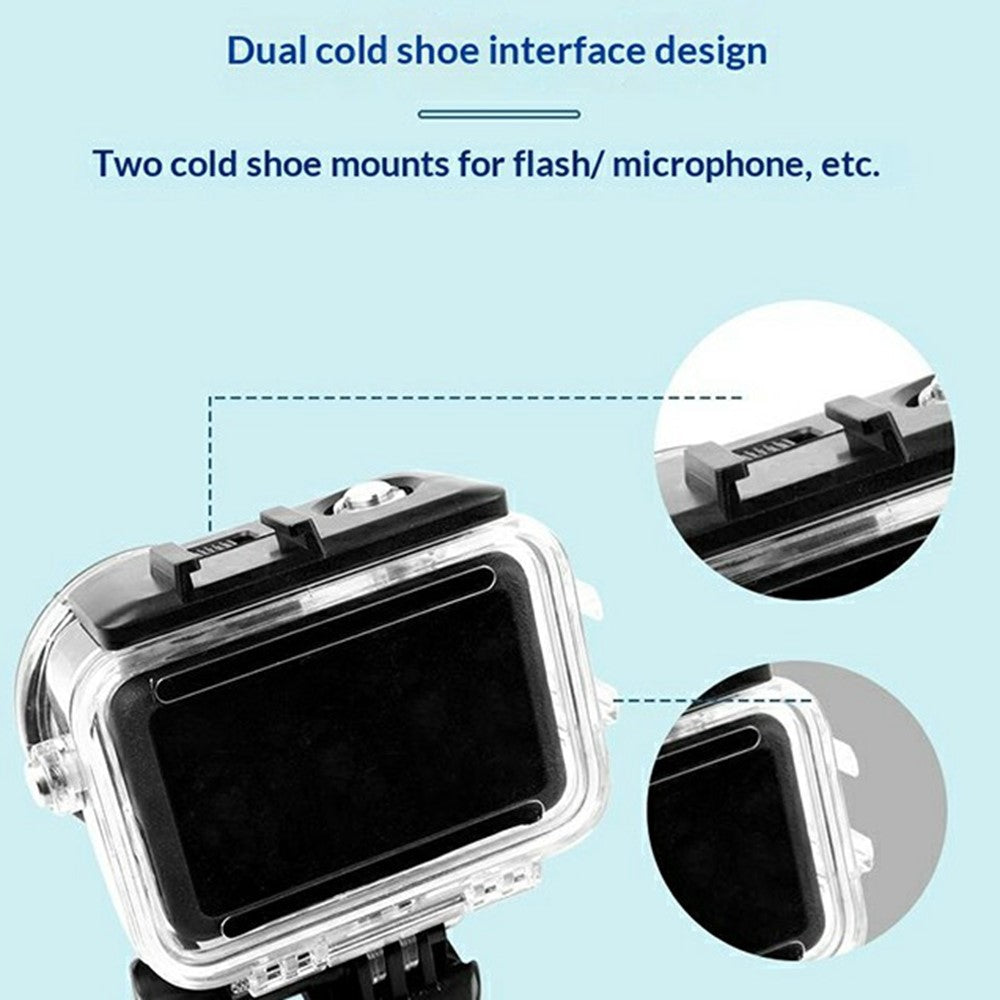 For DJI Osmo Action 6 Waterproof Case 60m Diving Action Camera Protective Shell with HD Tempered Glass Lens