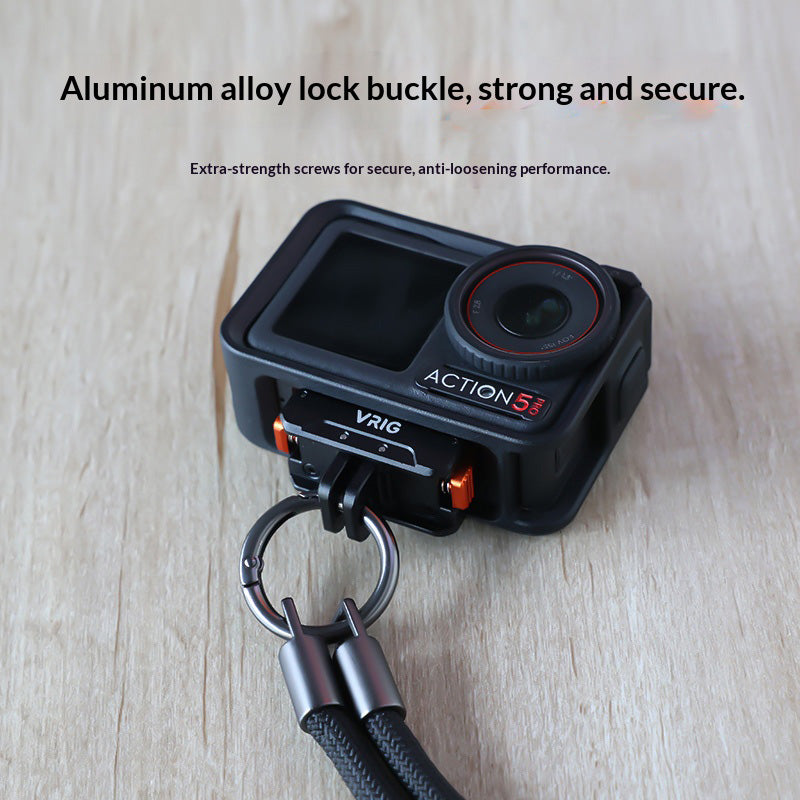 VRIG AC-54 90cm Braided Neck Strap for DJI Action/Insta360 Ace/GoPro Action Camera Anti-Loss Quick Release Lanyard