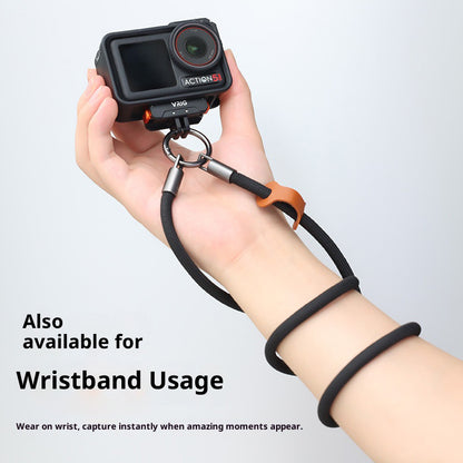 VRIG AC-54 90cm Braided Neck Strap for DJI Action/Insta360 Ace/GoPro Action Camera Anti-Loss Quick Release Lanyard