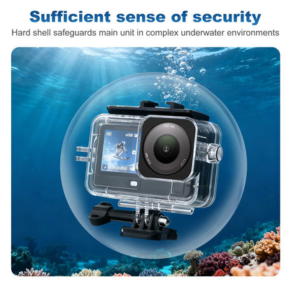 For DJI Osmo Action 6 Camera Underwater Diving Housing 45m Waterproof Case with Filter