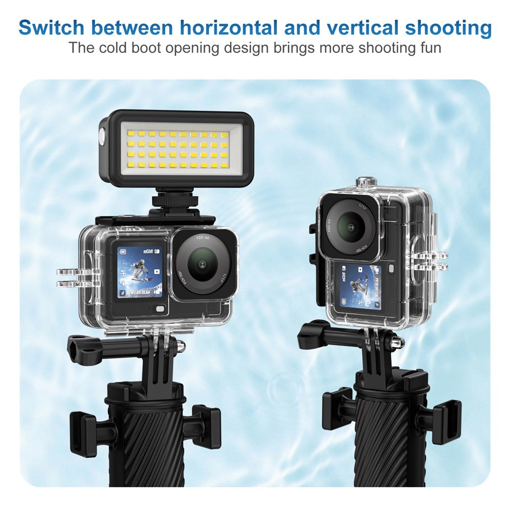 For DJI Osmo Action 6 Camera Underwater Diving Housing 45m Waterproof Case with Filter