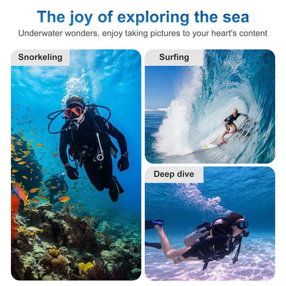 For DJI Osmo Action 6 Camera Underwater Diving Housing 45m Waterproof Case with Filter