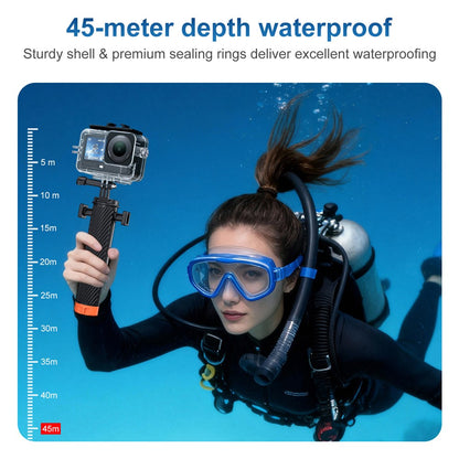 For DJI Osmo Action 6 Camera Underwater Diving Housing 45m Waterproof Case with Filter