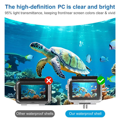 For DJI Osmo Action 6 Camera Underwater Diving Housing 45m Waterproof Case with Filter