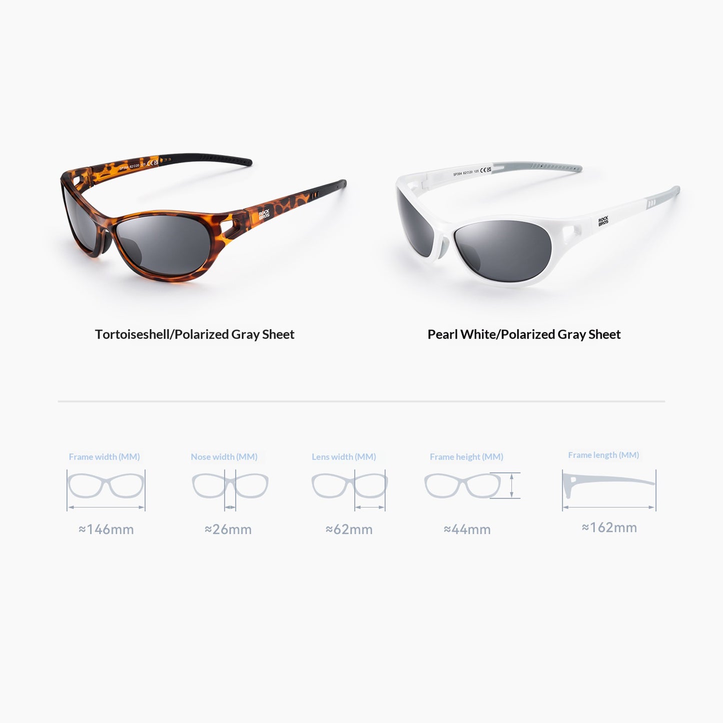 ROCKBROS SP394 Outdoor Sports Polarized Sunglasses for Cycling Running Fishing UV400 Protection Eyewear