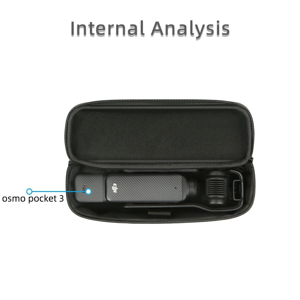For DJI Osmo Pocket 3 Action Camera Carrying Bag Lycra Portable Storage Case with Hand Strap