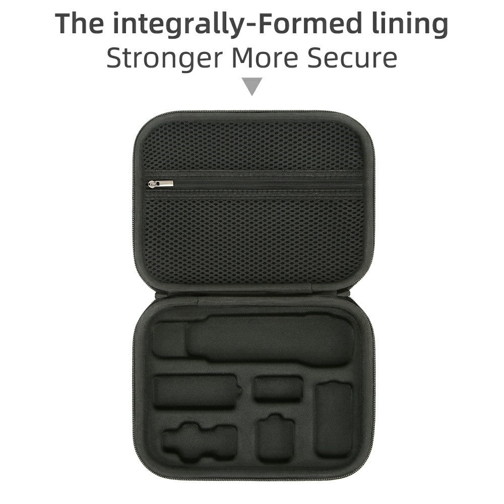 For DJI Osmo Pocket 3 PU Leather Carrying Case with Top Handle Action Camera Portable Storage Bag