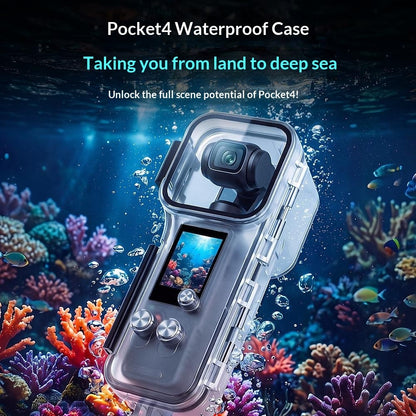 Waterproof Case for DJI Osmo Pocket 4 50m Deep Sea Diving Underwater Photography Protective Shell Action Camera Protector