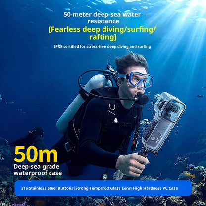 Waterproof Case for DJI Osmo Pocket 4 50m Deep Sea Diving Underwater Photography Protective Shell Action Camera Protector