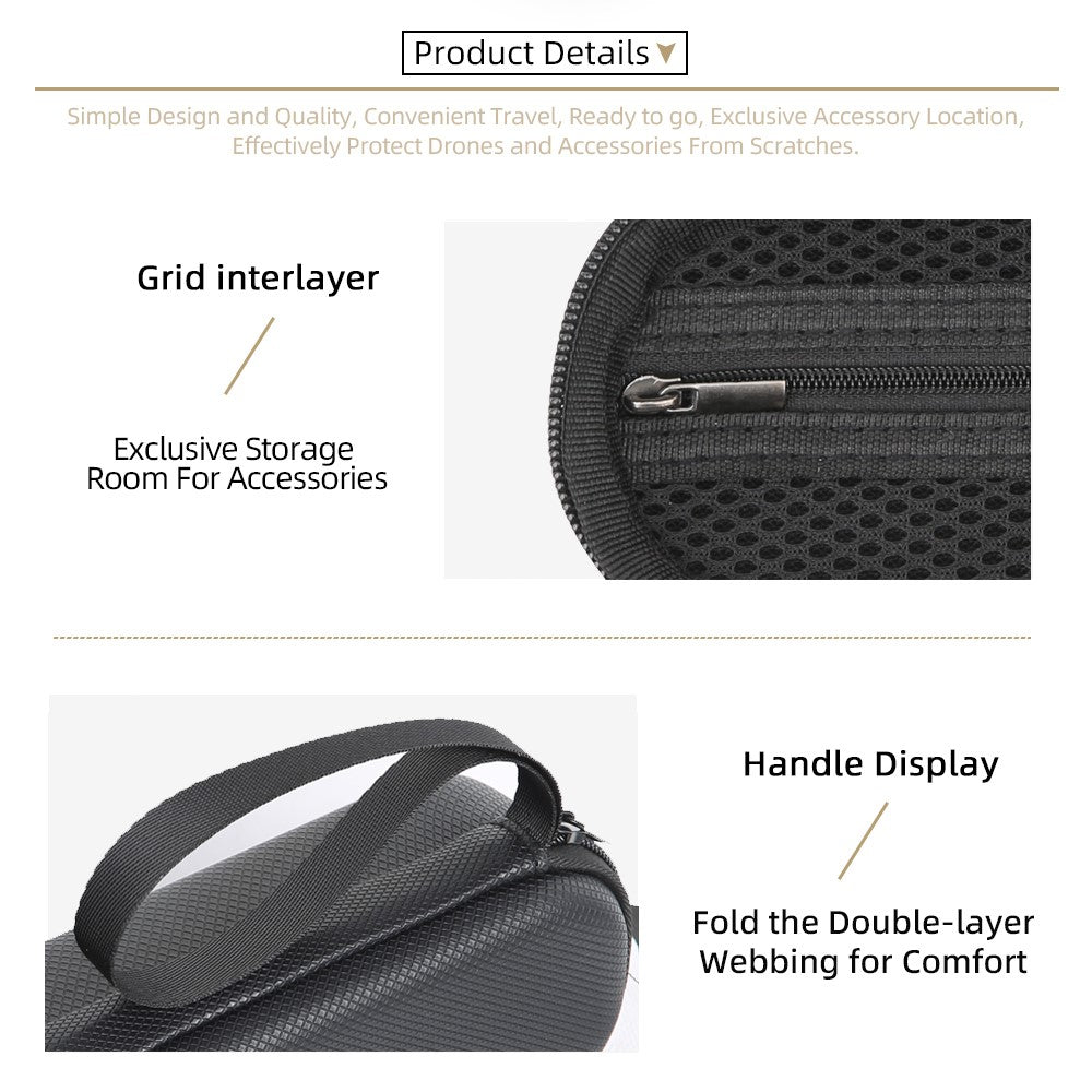 Portable Carrying Case for DJI Osmo Pocket 4 PU Storage Bag Anti-Scratch Protective Hard Shell Pouch