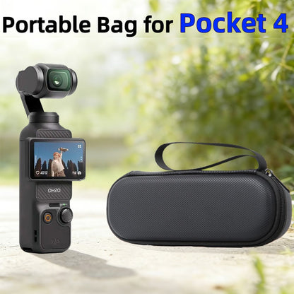 Portable Carrying Case for DJI Osmo Pocket 4 PU Storage Bag Anti-Scratch Protective Hard Shell Pouch