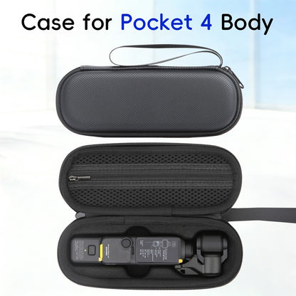 Portable Carrying Case for DJI Osmo Pocket 4 PU Storage Bag Anti-Scratch Protective Hard Shell Pouch