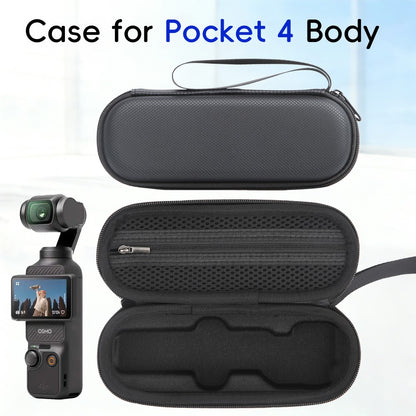 Portable Carrying Case for DJI Osmo Pocket 4 PU Storage Bag Anti-Scratch Protective Hard Shell Pouch