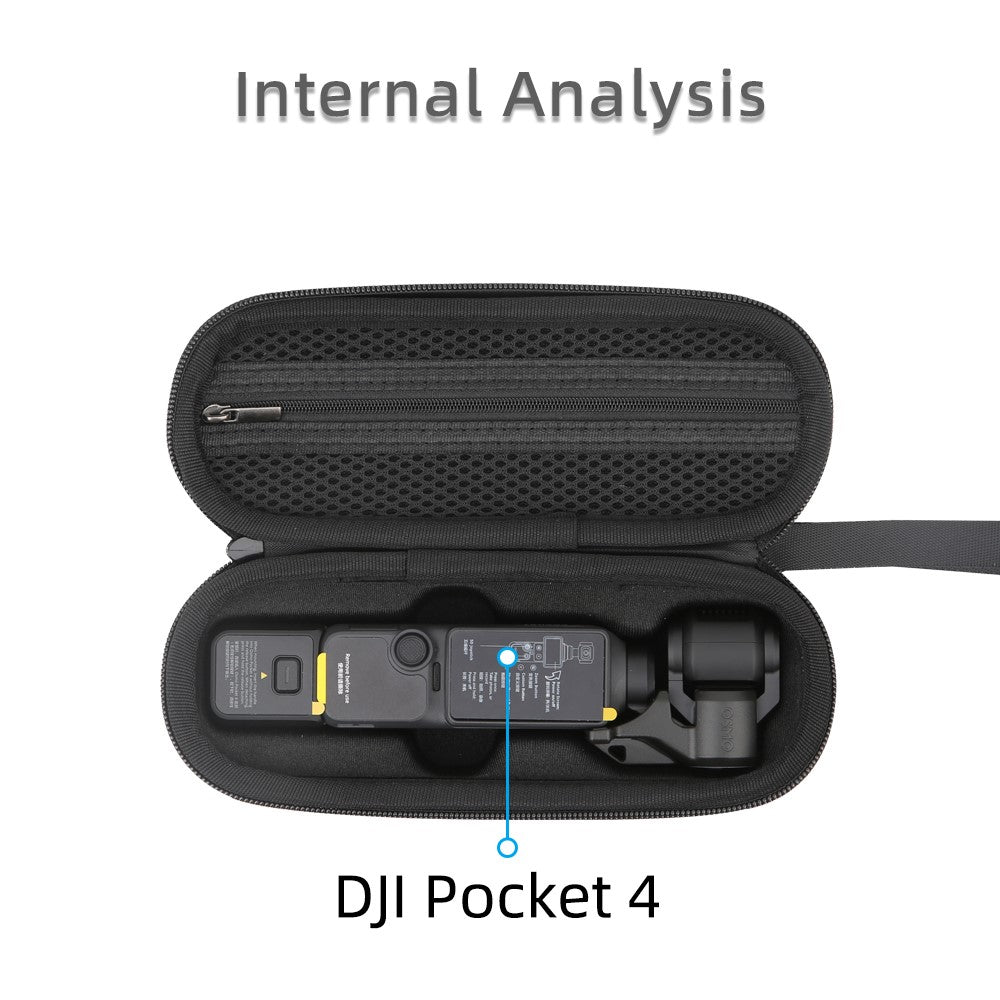 Portable Carrying Case for DJI Osmo Pocket 4 PU Storage Bag Anti-Scratch Protective Hard Shell Pouch