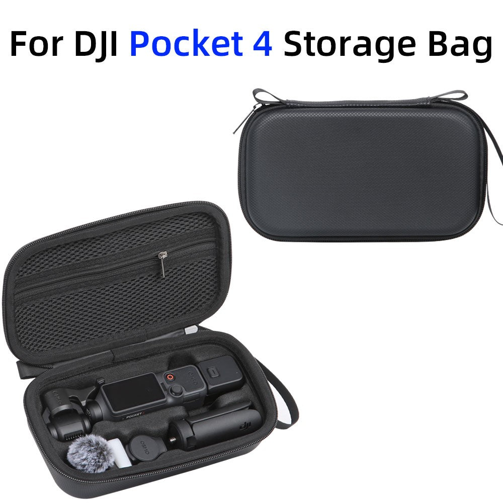 For DJI Osmo Pocket 4 Portable Carrying Case PU Storage Bag Protective Hard Shell
