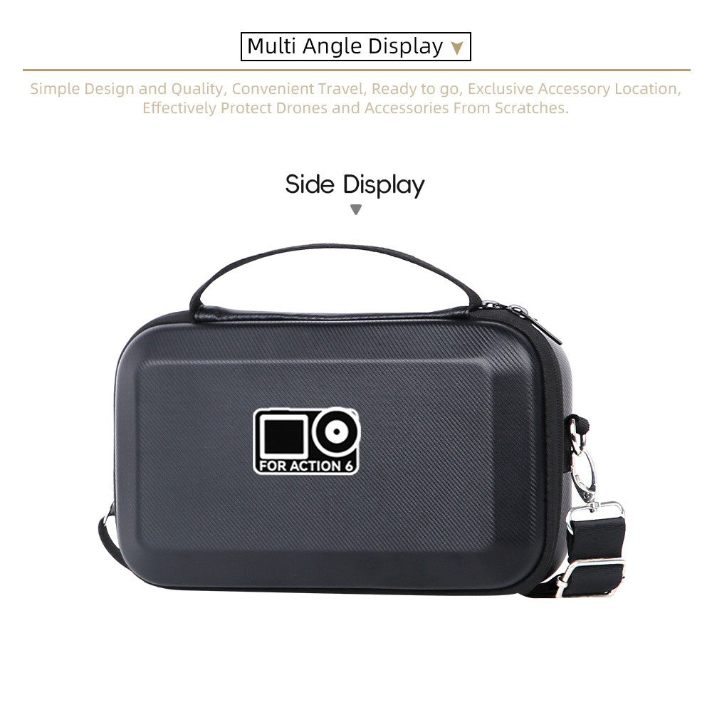 Storage Case for DJI Osmo Action 6 Portable Hard Shell Carrying Bag PU Lycra Waterproof Travel Case