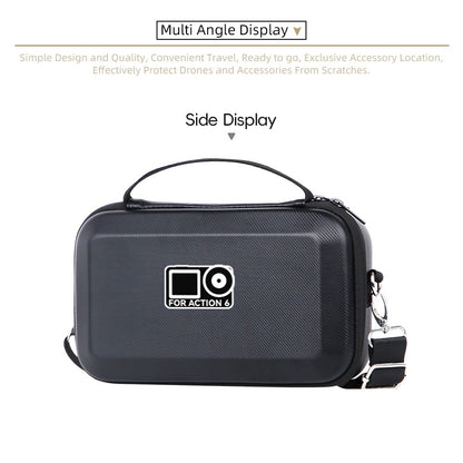 Storage Case for DJI Osmo Action 6 Portable Hard Shell Carrying Bag PU Lycra Waterproof Travel Case