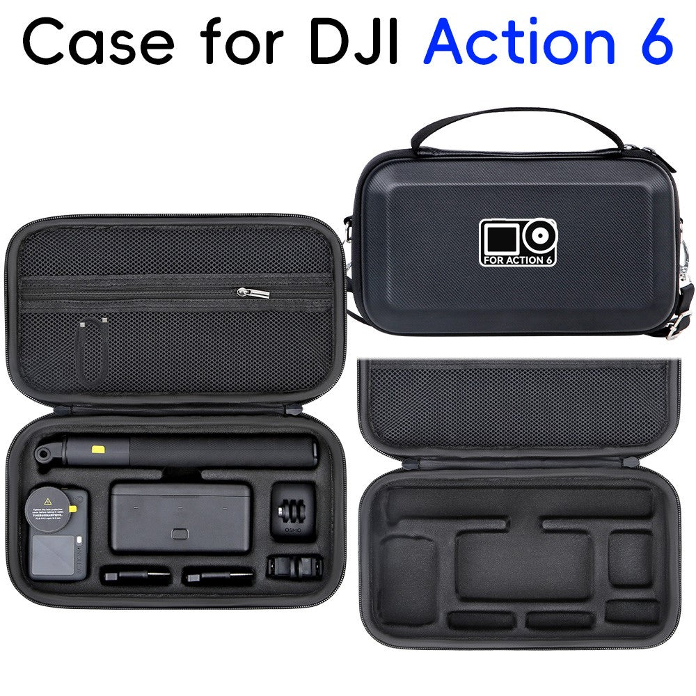 Storage Case for DJI Osmo Action 6 Portable Hard Shell Carrying Bag PU Lycra Waterproof Travel Case