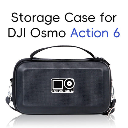 Storage Case for DJI Osmo Action 6 Portable Hard Shell Carrying Bag PU Lycra Waterproof Travel Case