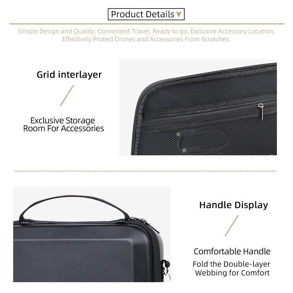Storage Case for DJI Osmo Action 6 Portable Hard Shell Carrying Bag PU Lycra Waterproof Travel Case