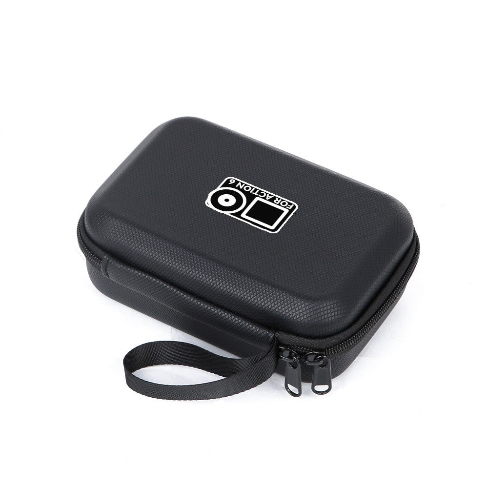 Carrying Case for DJI Osmo Action 6 PU Leather Storage Bag Portable Hard Shell Protective Pouch