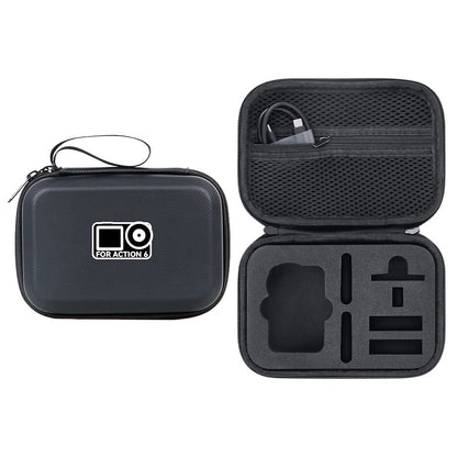 Carrying Case for DJI Osmo Action 6 PU Leather Storage Bag Portable Hard Shell Protective Pouch