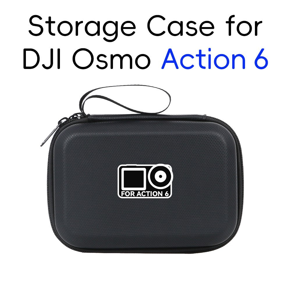 Carrying Case for DJI Osmo Action 6 PU Leather Storage Bag Portable Hard Shell Protective Pouch