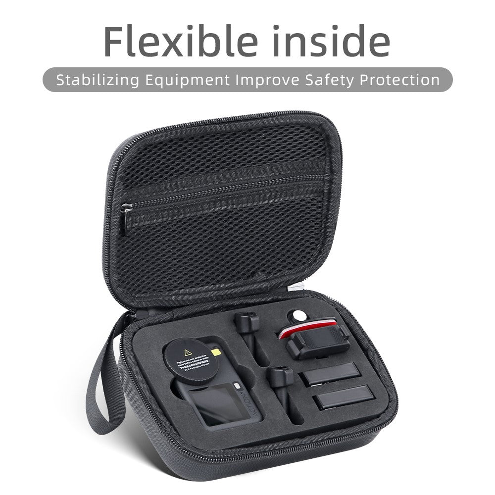 Carrying Case for DJI Osmo Action 6 PU Leather Storage Bag Portable Hard Shell Protective Pouch
