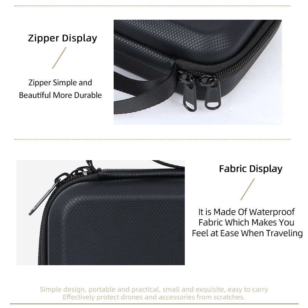 Carrying Case for DJI Osmo Action 6 PU Leather Storage Bag Portable Hard Shell Protective Pouch