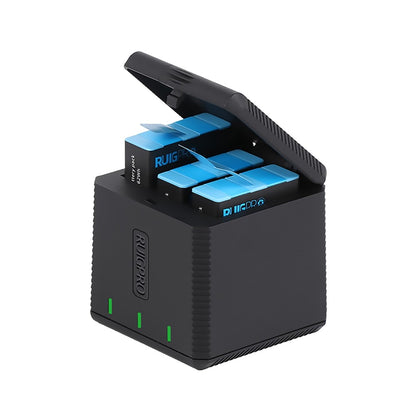 RUIGPRO AT1160 Battery Charger Kit Battery Storage Box for Gopro Hero9 Black