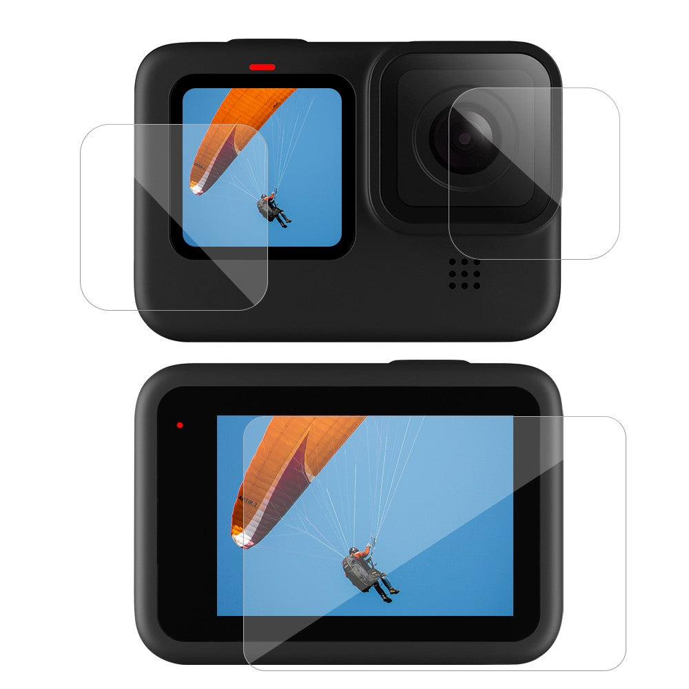 TELESIN Lens + Front and Back LCD Display Tempered Glass Film for GoPro Hero 9 / 10 / 11