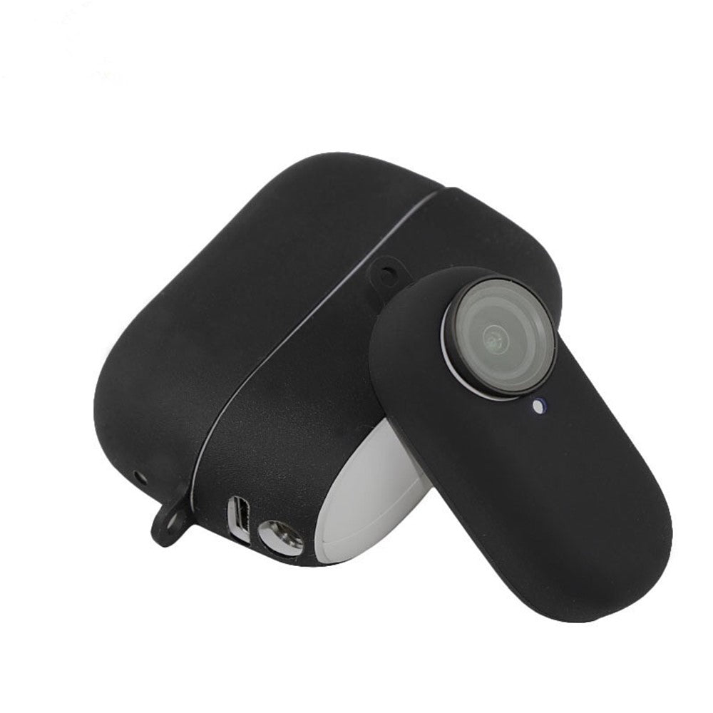 2Pcs/Set for Insta360 Go2 Sports Camera Protective Cover+Charging Case Silicone Non-slip Sleeve