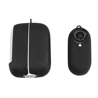 2Pcs/Set for Insta360 Go2 Sports Camera Protective Cover+Charging Case Silicone Non-slip Sleeve