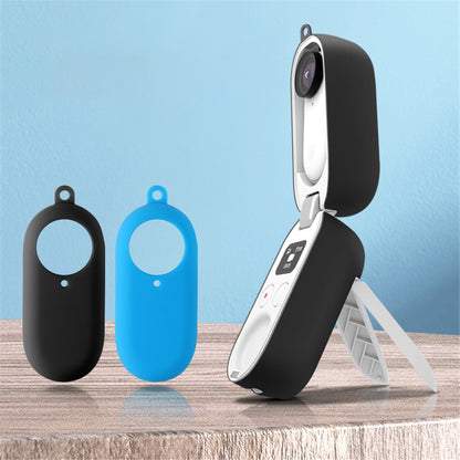 2Pcs/Set for Insta360 Go2 Sports Camera Protective Cover+Charging Case Silicone Non-slip Sleeve