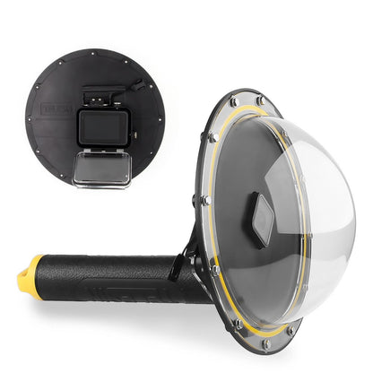TELESIN GP-DMP-T05 30M Waterproof Dome Port Underwater Housing Case Cover with Floating Handle Trigger for GoPro Hero 7/6/5