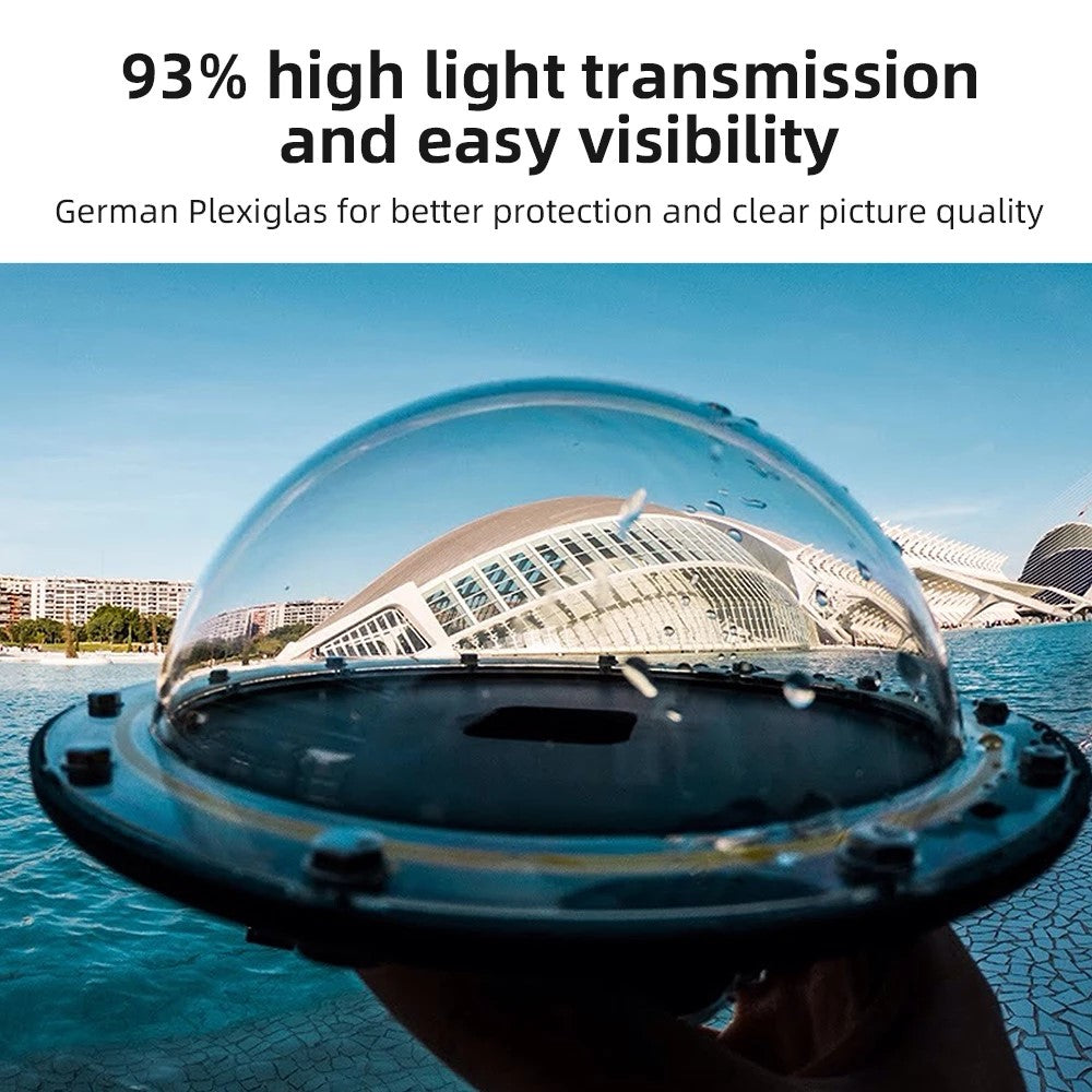 TELESIN GP-DMP-T09 30m Diving Filter Camera Dome Port Waterproof Housing Case for GoPro Hero 9 / 10 / 11