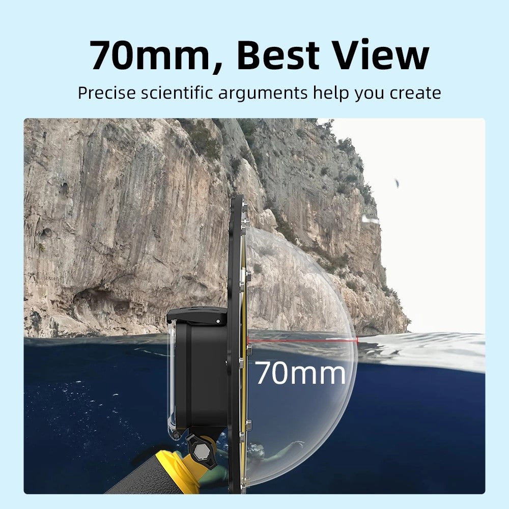 TELESIN GP-DMP-T09 30m Diving Filter Camera Dome Port Waterproof Housing Case for GoPro Hero 9 / 10 / 11