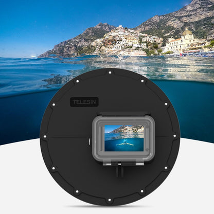 TELESIN GP-DMP-T09 30m Diving Filter Camera Dome Port Waterproof Housing Case for GoPro Hero 9 / 10 / 11