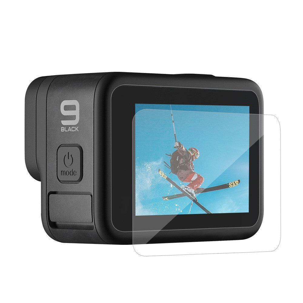 TELESIN GP-FLM-901 High Hardness Anti-explosion Tempered Glass Camera Lens Back Screen Protector Film + PET Soft Front Screen Protector for GoPro Hero 9 / 10 / 11