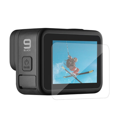 TELESIN GP-FLM-901 High Hardness Anti-explosion Tempered Glass Camera Lens Back Screen Protector Film + PET Soft Front Screen Protector for GoPro Hero 9 / 10 / 11