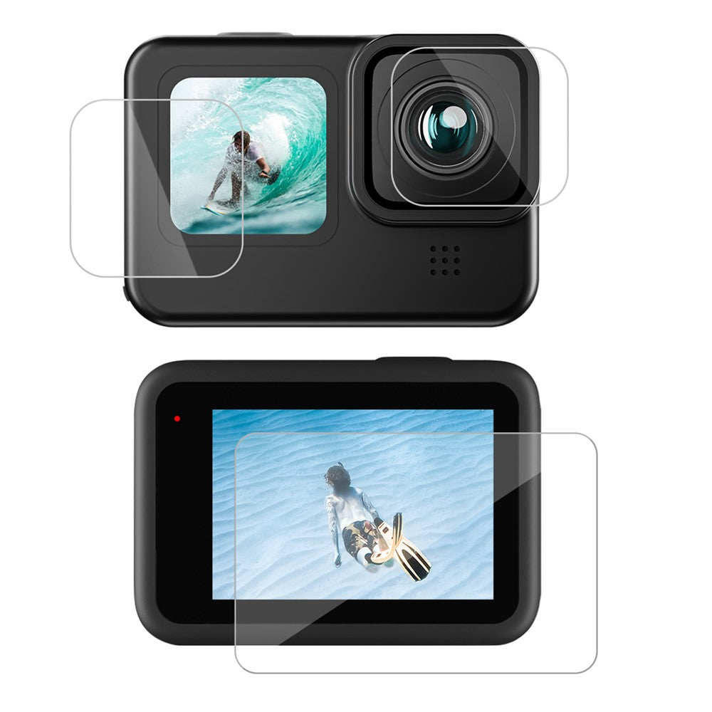 TELESIN GP-FLM-902 Anti-Scratch PET Front Display Film + PET Lens Protector + Rear Display PET Film for GoPro Hero 9 / 10 / 11