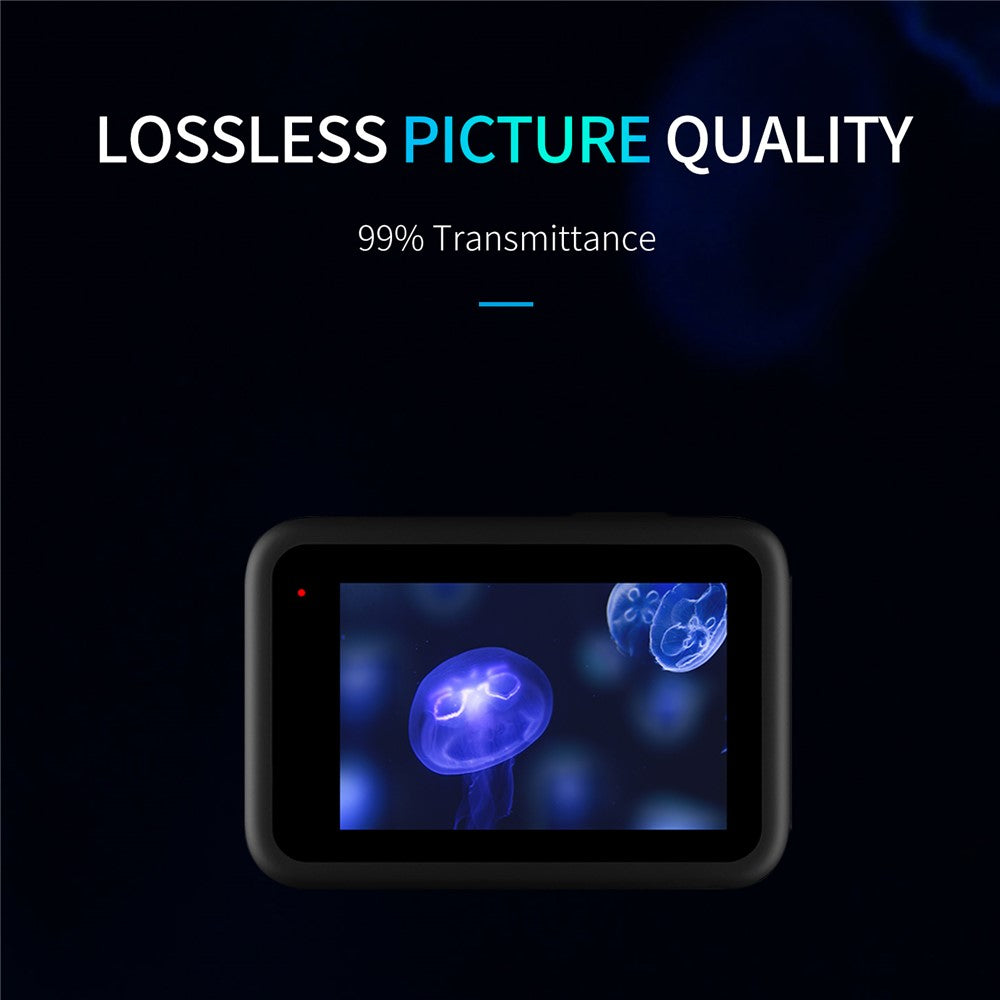 TELESIN GP-FLM-902 Anti-Scratch PET Front Display Film + PET Lens Protector + Rear Display PET Film for GoPro Hero 9 / 10 / 11