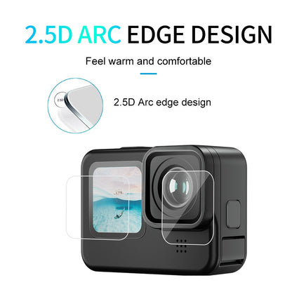 TELESIN GP-FLM-902 Anti-Scratch PET Front Display Film + PET Lens Protector + Rear Display PET Film for GoPro Hero 9 / 10 / 11