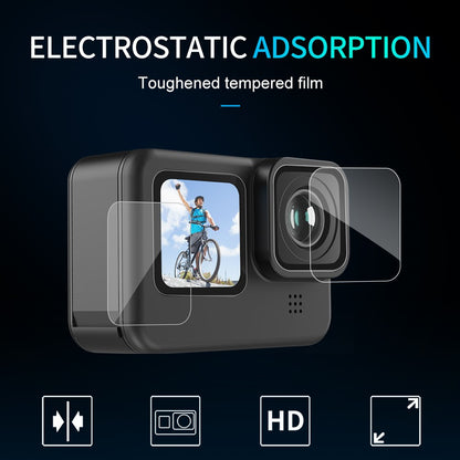 TELESIN GP-FLM-902 Anti-Scratch PET Front Display Film + PET Lens Protector + Rear Display PET Film for GoPro Hero 9 / 10 / 11