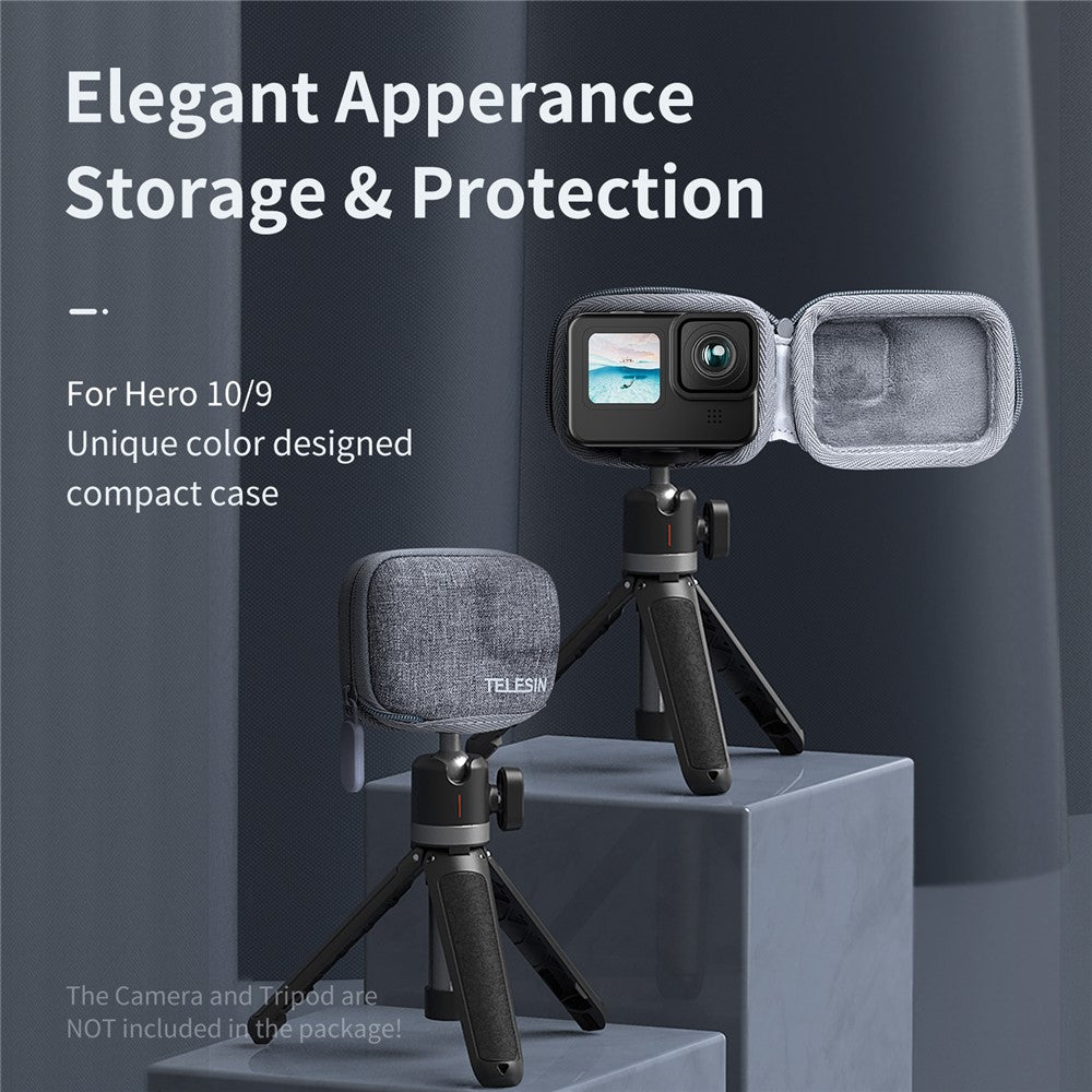 TELESIN GP-CPB-902 Portable Zipper Camera Storage Bag Carrying Pouch for GoPro Hero 9 / 10 / 11