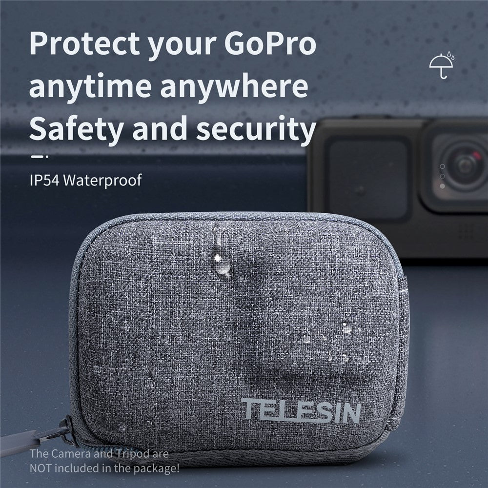 TELESIN GP-CPB-902 Portable Zipper Camera Storage Bag Carrying Pouch for GoPro Hero 9 / 10 / 11