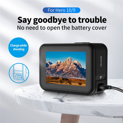 TELESIN GP-CLC-902 Metal Frame Battery Side Cover with Charging Hole for GoPro Hero 9